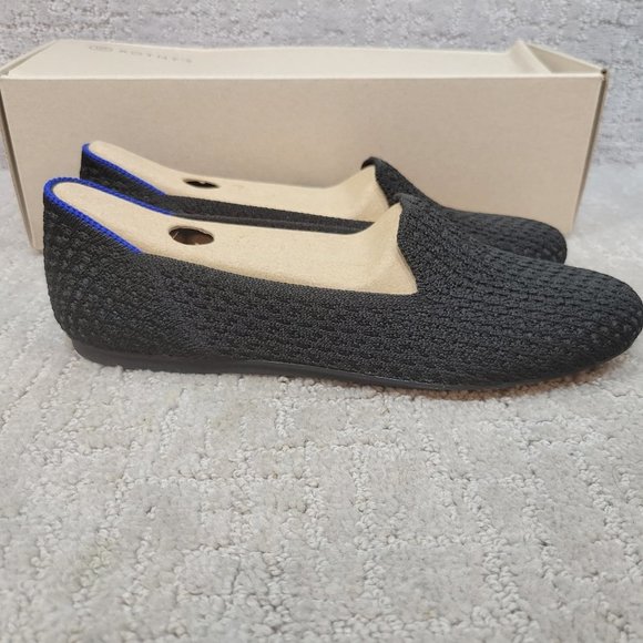 Rothy’s The Loafer Women's Size US 6.5 Black Honey Round Toe Slip On Flat Shoe - Picture 2 of 8